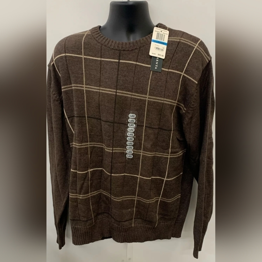 Oscar De La Renta Knitted Crewneck Business Casual Sweater Size XL NWT MSRP $65